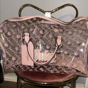 Juicy Couture Pink Logo Travel Bag